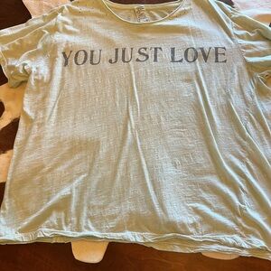 Magnolia Pearl Light Blue Graphic T-Shirt